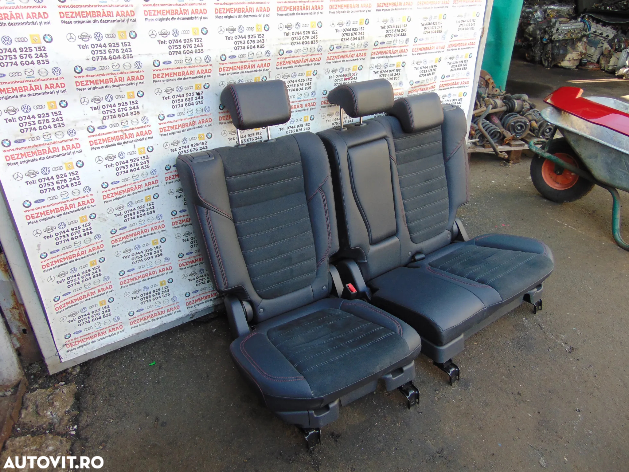 Scaune Mitsubishi Outlander 3 scaune fata banchete spate bancheta interior piele - 11