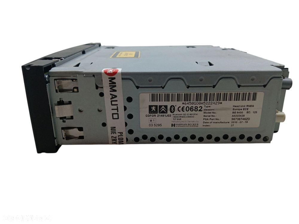 RADIO NAWIGACJA GPS CITROEN C5 III (2008-2010) 2.0 HDI 140KM 96736746ZD - 3