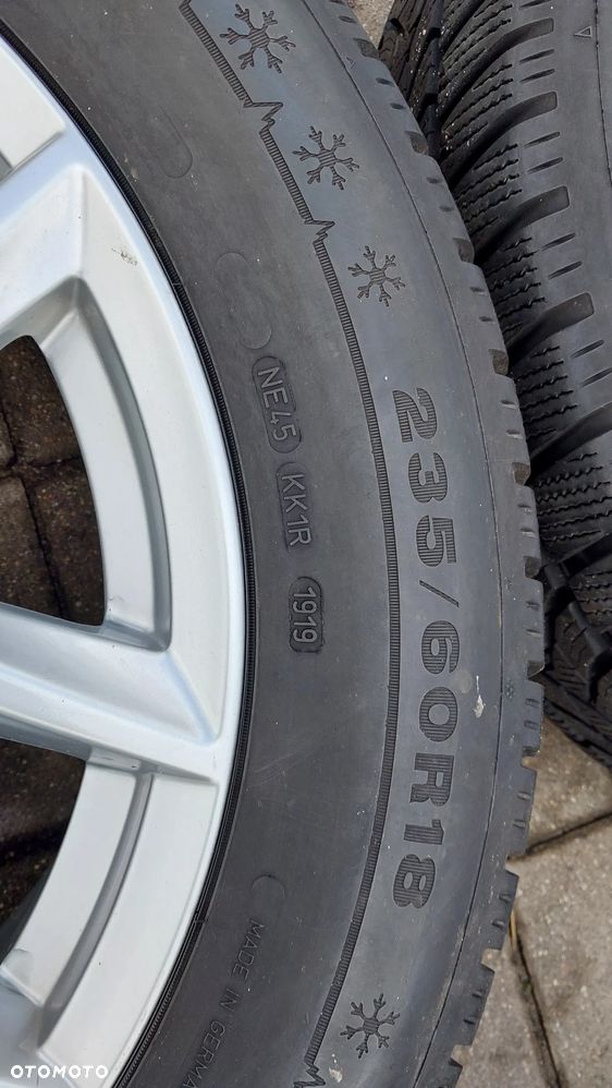 Komplet kol zimowych Volvo OE 31423851 7.5" x 18" 5x108 ET 50,5 235/60r18 zima - 6