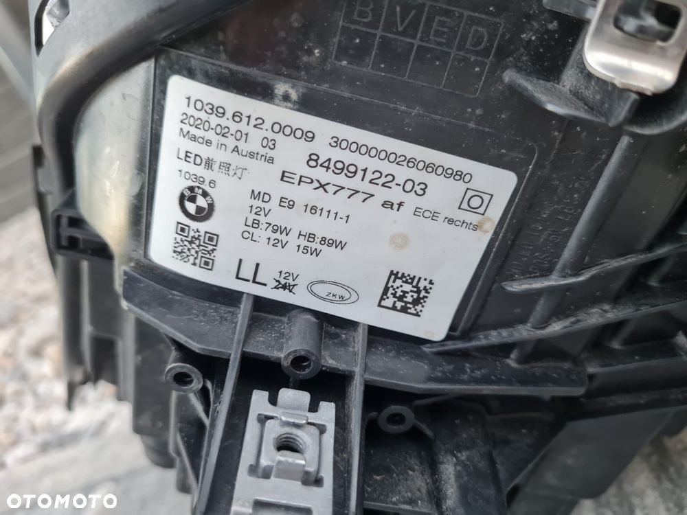 bmw 5 g30 g31 lampy przód full led adaptive 8499121-03 8499122-03 - 12