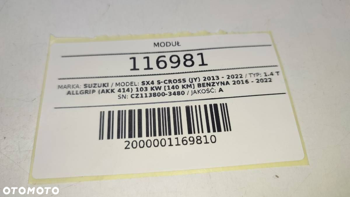 SILNIK NAGRZEWNICY SUZUKI SX4 S-CROSS LIFT CZ113800-3480 - 4