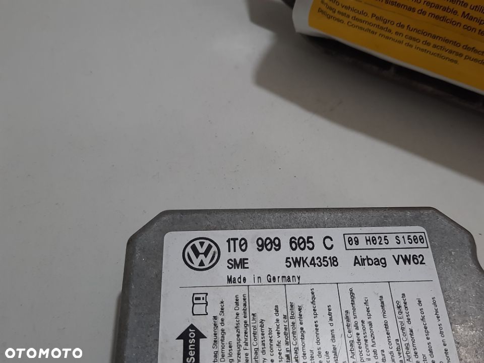 PODUSZKA POWIETRZNA AIRBAG SENSOR VW TOURAN 03-06 SLASK WYSYLKA VAT - 4