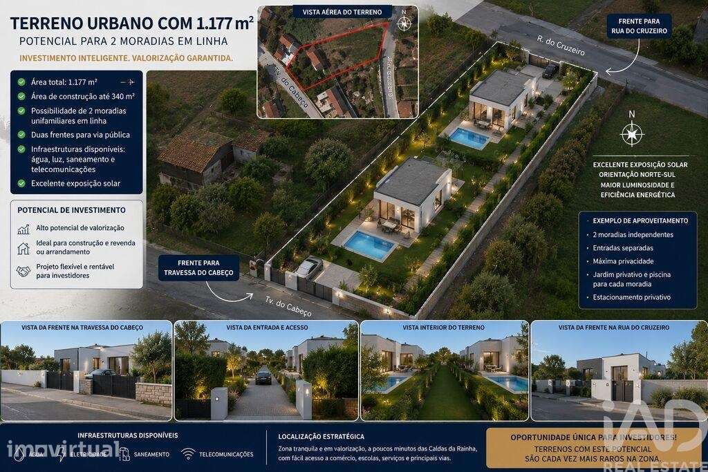 Terreno em Salir de Matos de 340,00 m2