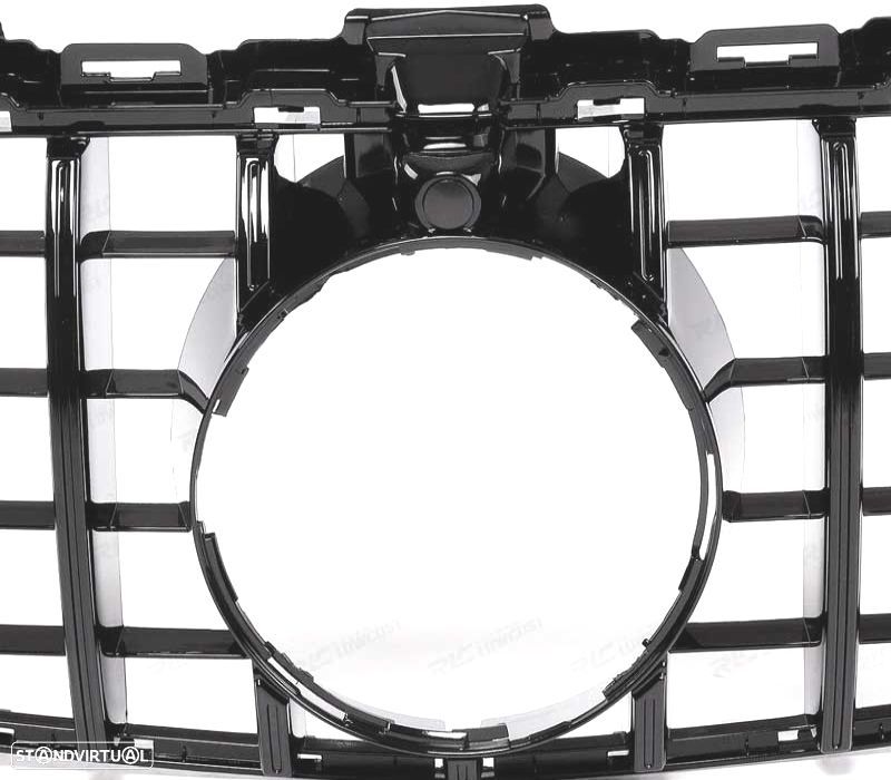 GRELHA FRONTAL MERCEDES W205 15-17 LOOK AMG GT CAMARA PRETO BRILHO - 3