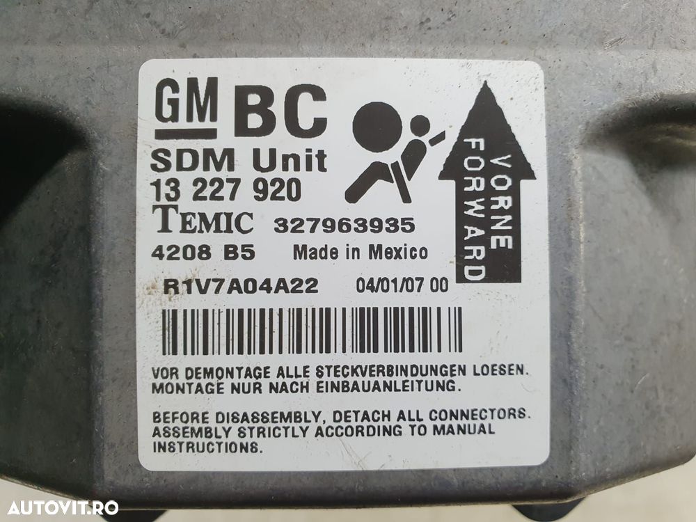 Modul airbag 13227920 327963935 Opel Astra H [2004 - 2007] 1.7 cdti Z - 3