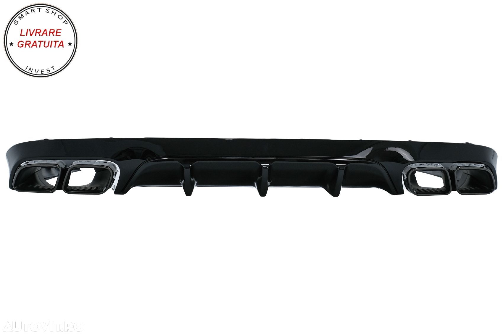 Difuzor Bara Spate cu Ornamente toba Mercedes E-Class C238 A238 AMG Sport Line Cou- livrare gratuita - 1