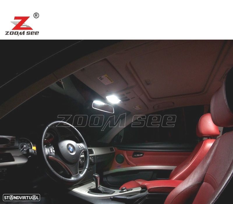 KIT COMPLETO DE 21 LÂMPADAS LED INTERIOR BMW SERIE 3 E92 COUPE M GTS 316I 318I 320D 320D XDRIVE 320 - 6