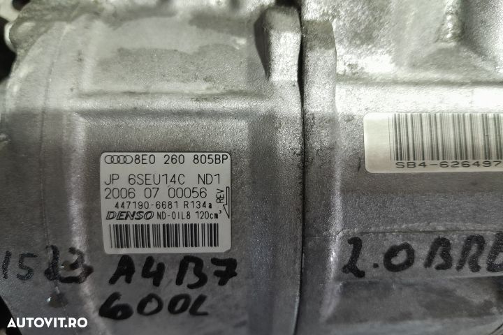 Compresor AC 8E0260805BP / 6SEU14C / 447190-6681 / R134A 8E0260805BP - 4