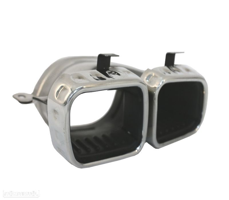 PONTEIRAS DE ESCAPE MERCEDES GLE W167 19- LOOK AMG GLE63 CROMADAS - 5