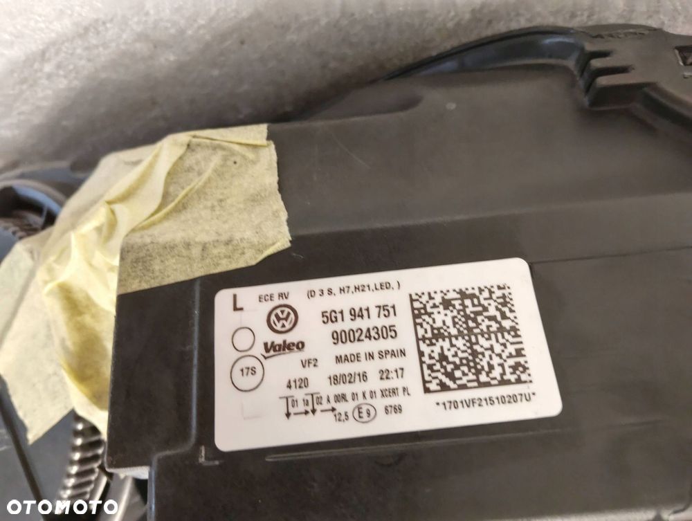 volkswagen golf vii xenon 3 moduły przód strona lewa lampa przód 5g1941751 - 8