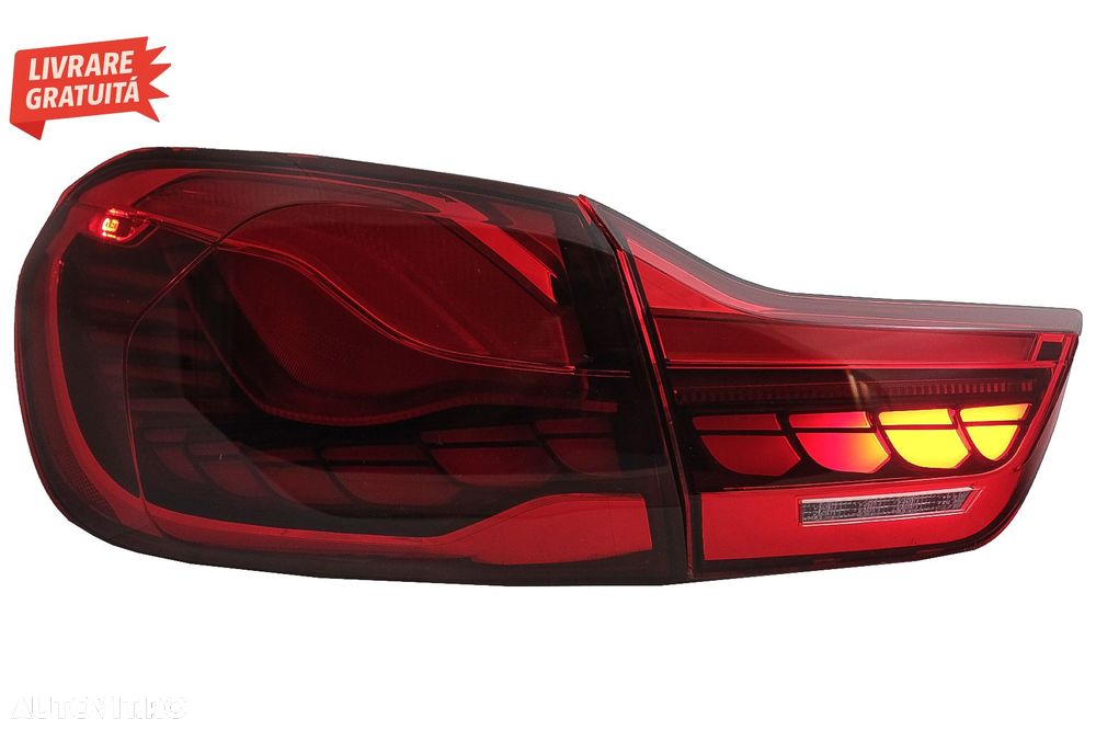 Stopuri OLED BMW Seria 4 F32 F33 F36 M4 F82 F83 (2013-03.2019) Rosu Clar cu Semnal- livrare gratuita - 3