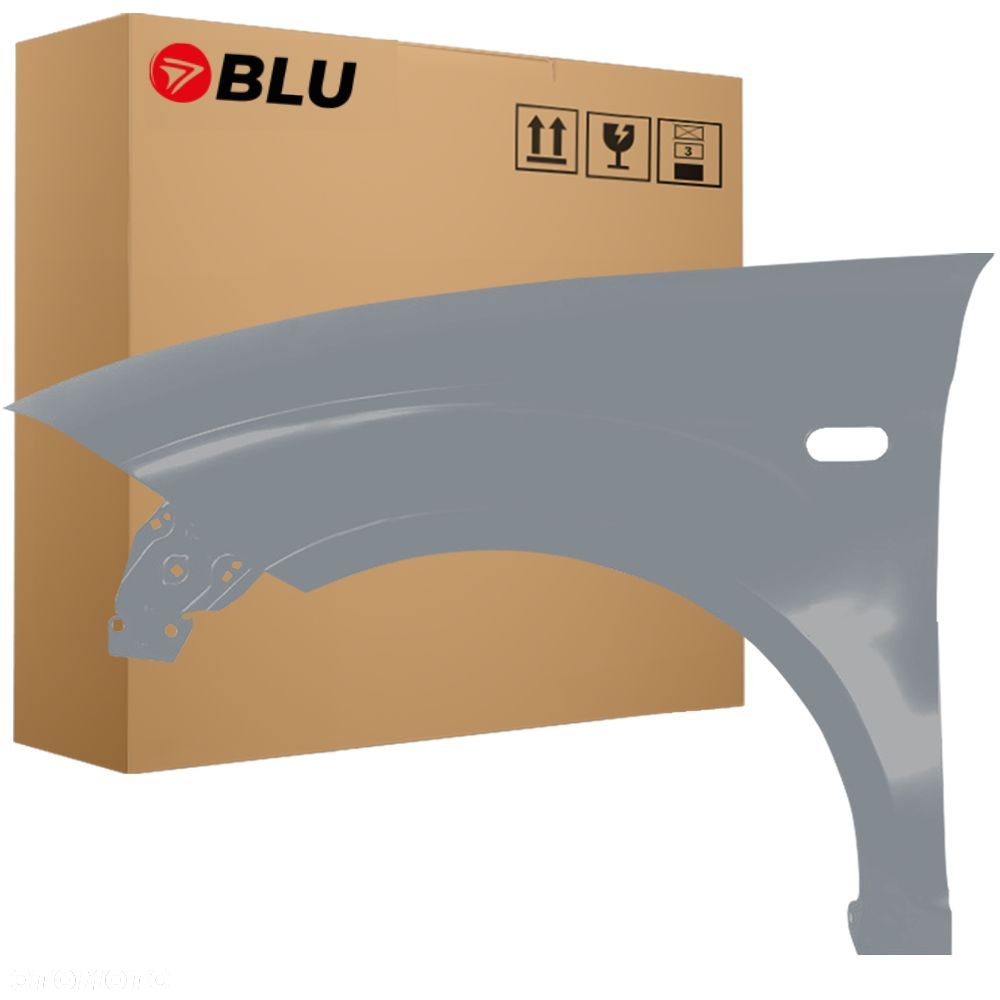 BLU Błotnik SEAT ALTEA XL LX7R Lewy Przód Srebrny 2006-2015 ocynk MonsunGrau - 1