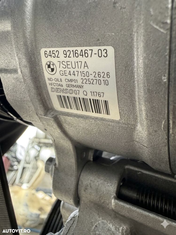 Compresor AC BMW Original Denso 7SEU17A (X3 F25, X4, F30, F10) freon clima cod bmw oem 9216467 - 2
