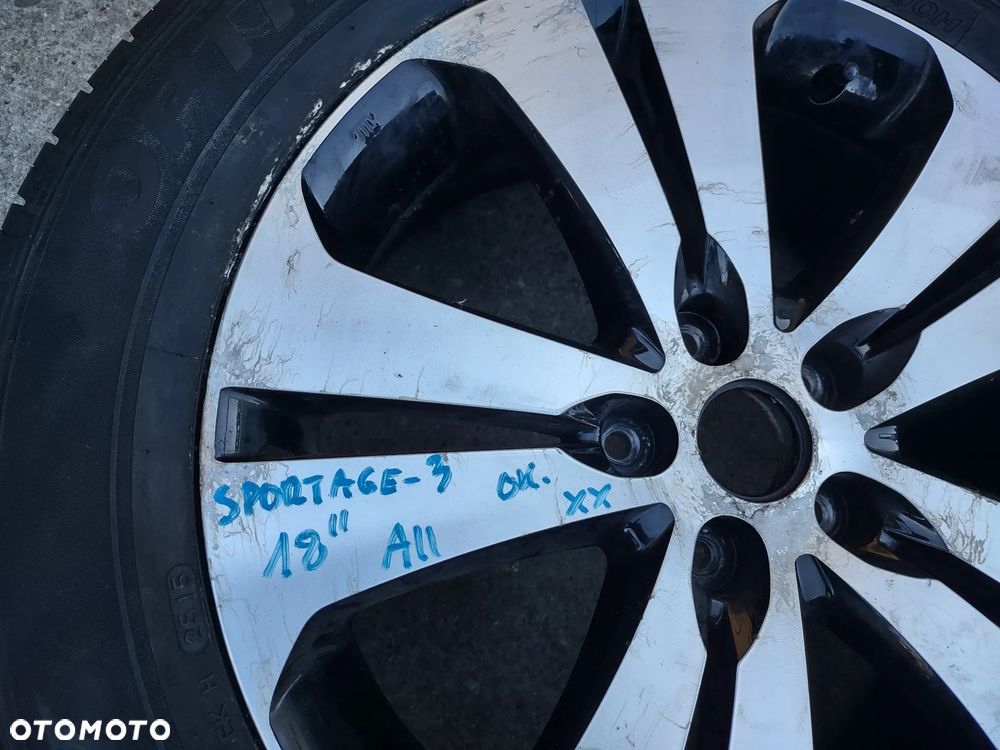 KOŁO FELGA ALUMINIOWA OPONA HANKOOK OPTIMO K415 52910-3U300 KIA SPORTAGE III 18 CALI ORYGINAŁ PROSTA !!! - 5
