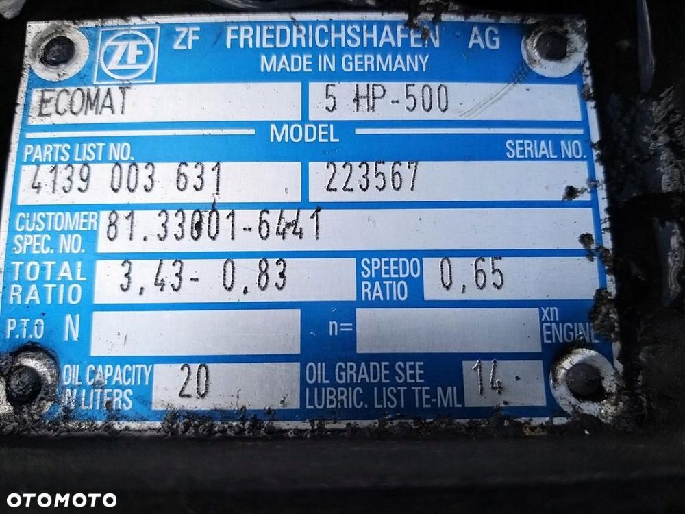 Skrzynia biegów Automatyczna  Solaris Urbino 5HP-500  ZF ECOMAT - 5