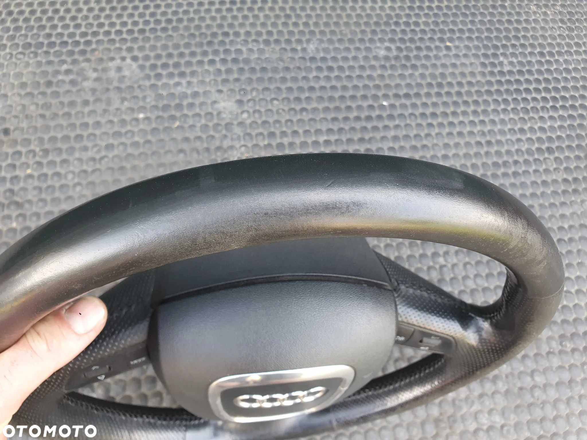 Kierownica Trzy 3 Ramienna Czarna Pikowana Skóra Air Bag Poduszka Wtyczka AUDI A4 B6 B7 - 15