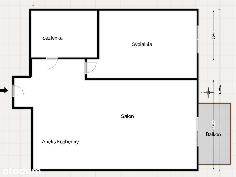 2-pok. Podgórze *Rzemieślnicza* - 45m2 | balkon !