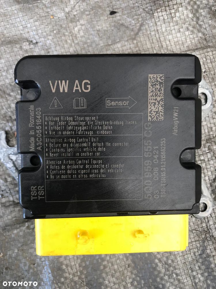 VW SKODA AUDI MODUŁ PODUSZEK POWIETRZNYCH AIRBAG 5Q0959655CG - 1