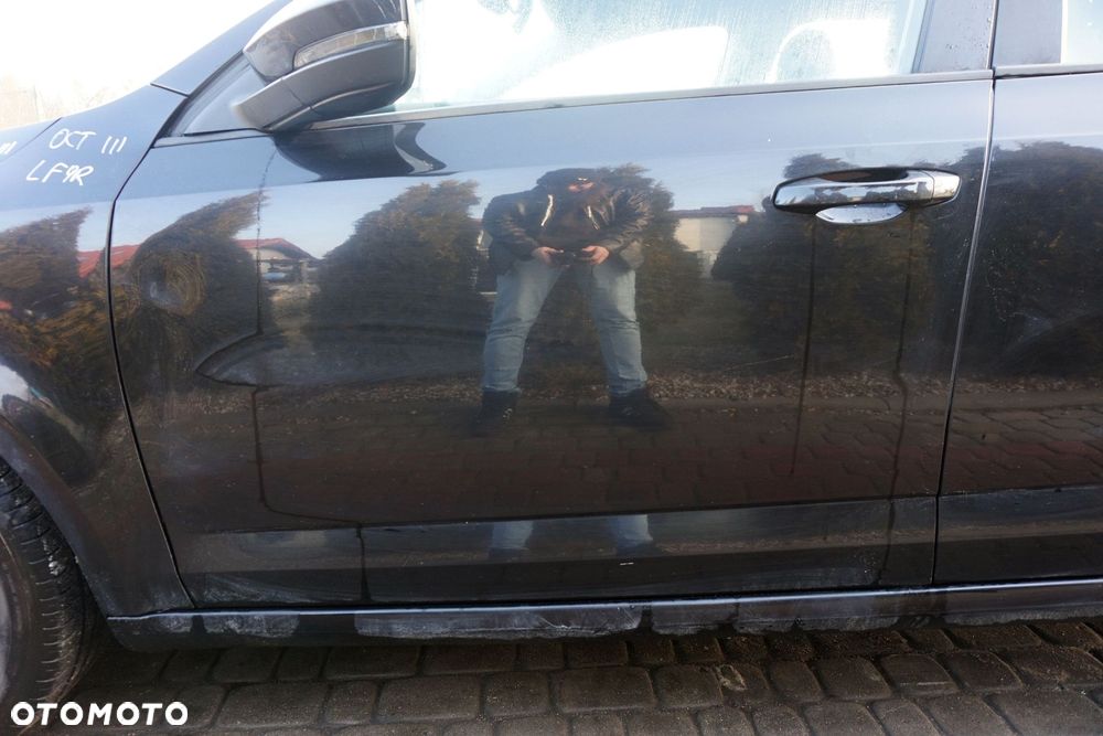 DRZWI PRZEDNIE LEWE OCTAVIA III 5E3 LB LIFTBACK LF9R  CZARNY SKODA 2012-2016 - 3