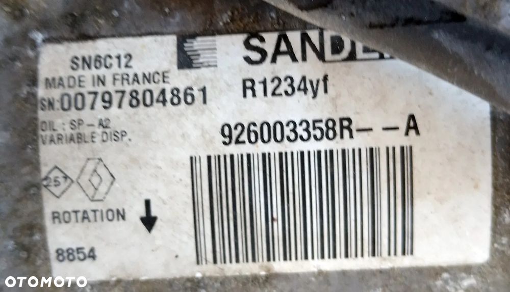 RENAULT CAPTUR I LIFT 1.3 TCE SPRĘŻARKA KOMPRESOR KLIMATYZACJI 926003358R - 3