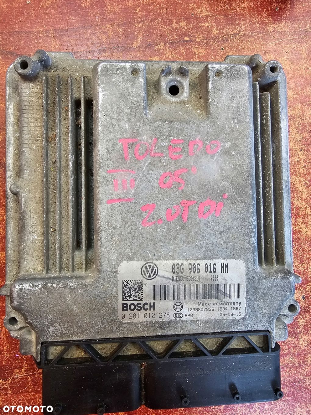 STEROWNIK KOMPUTER VW SEAT TOLEDO III 05 2.0TDI 0281012278 03G906016HM - 1