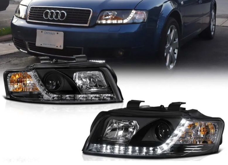 Reflektor Lampy kpl Day line light LED Tuning Audi a4 b6 8e 2000-04 Małysz - 3