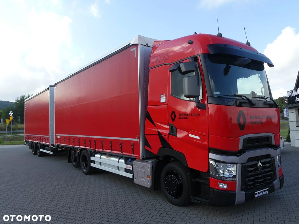 Renault T480 6x2 / ZESTAW PRZEJAZDOWY / FIRANKA / SUPER STAN / - 10