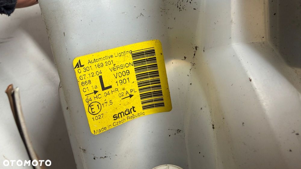 SMART FORTWO LIFT LAMPA LEWA PRZÓD PRZEDNIA REFLEKTOR EUROPA - 5