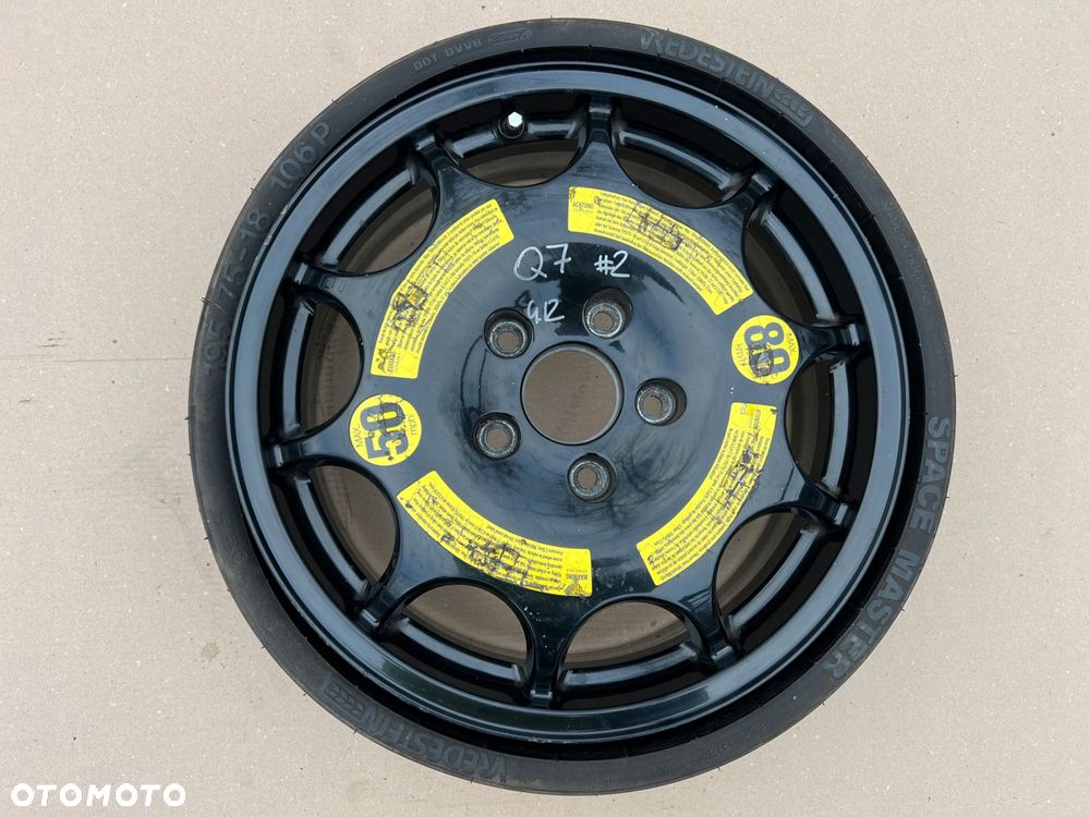 audi q7 4l dojazdówka koło dojazdowe zapas 195/75 r18 4l0601025k - 1