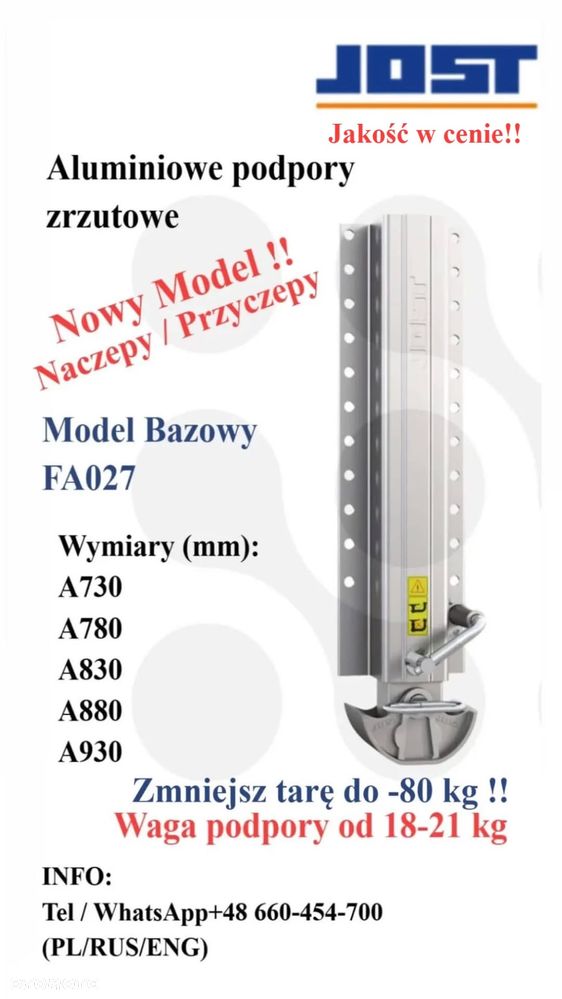 JOST / MERCEDES wśród podpór ALU / Cysterna / Silos / Naczepy / Dostawa DPD - 2
