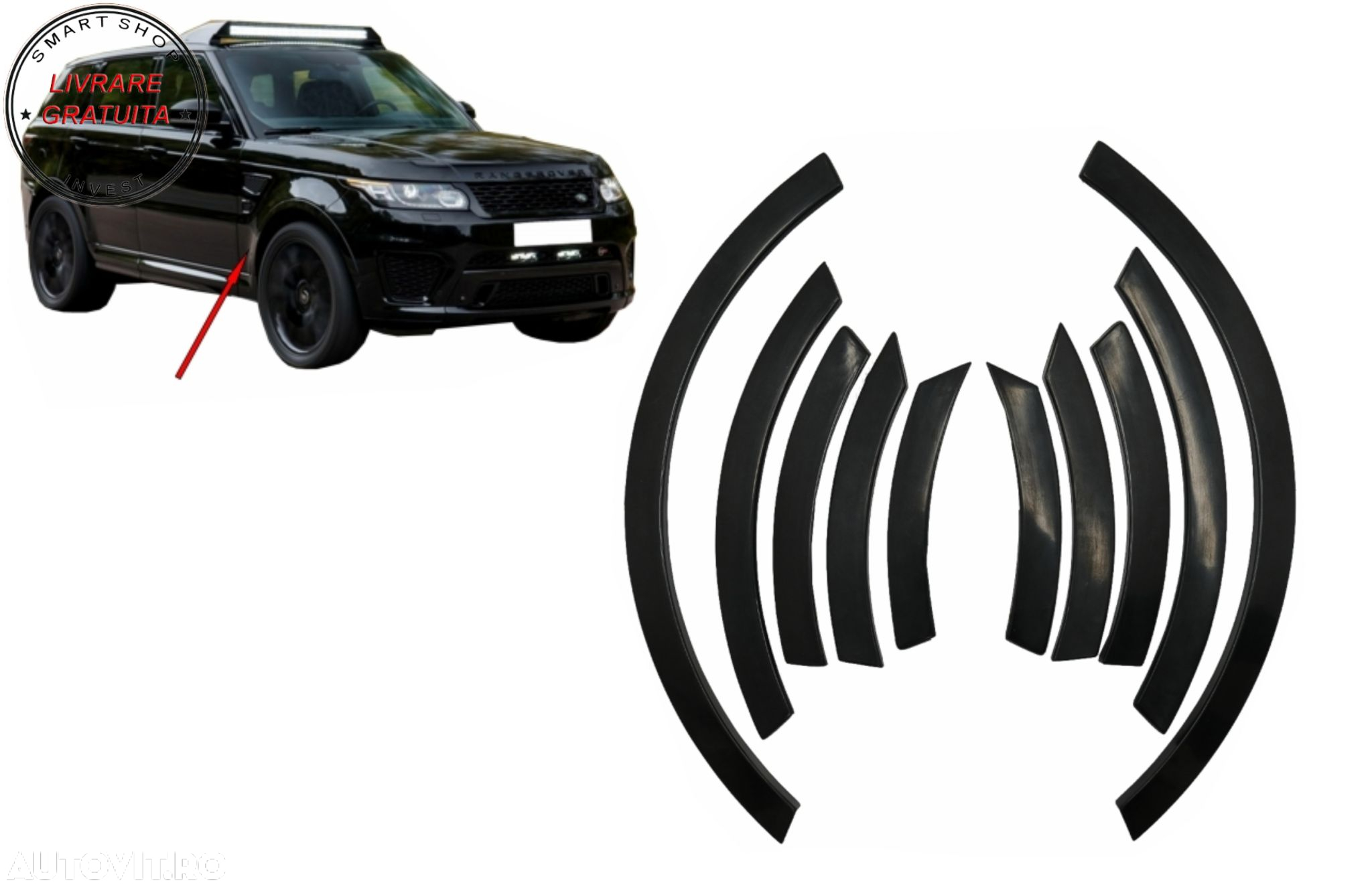Prelungiri Aripi Extensii Aripi Land Range Rover Sport L494 (2013-up) SVR Design- livrare gratuita - 5