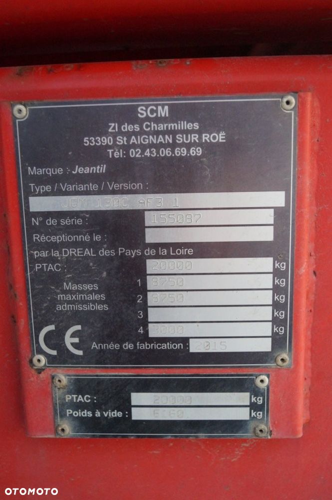 Inny Przyczepa Rolnicza JEANTIL BR 14-20  14Ton - 14