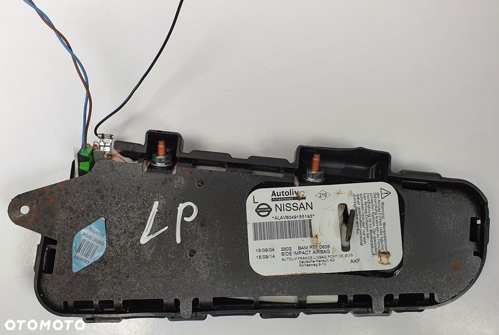 PODUSZKA AIRBAG FOTELA LEWA NISSAN PRIMERA P12 AV6049155143 - 3