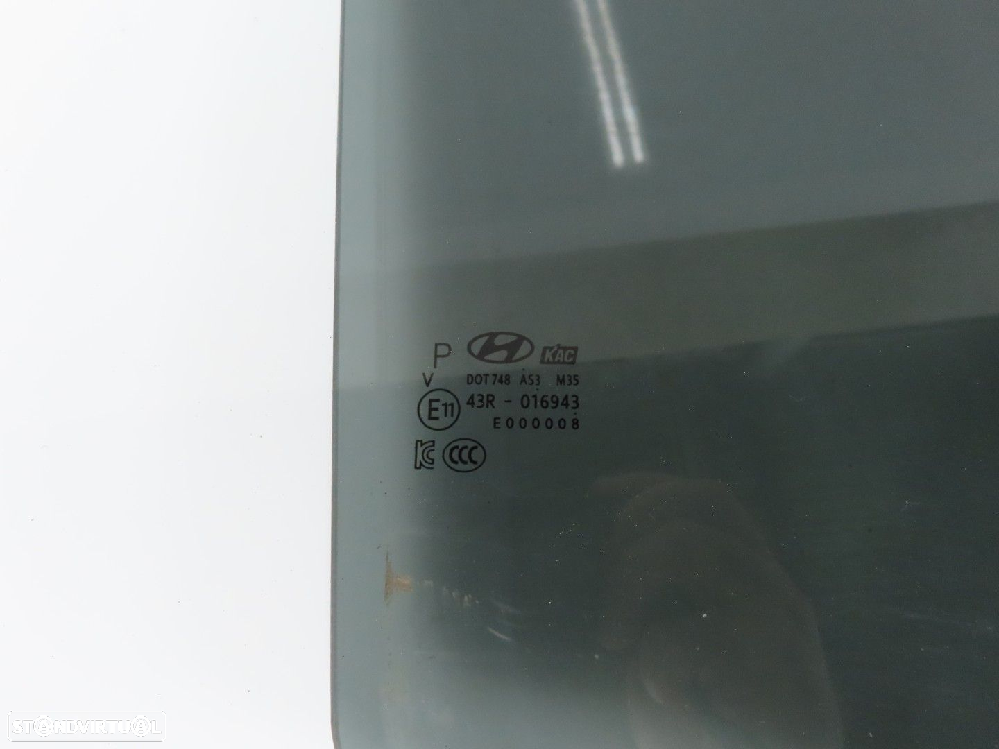 Vidro da porta Escurecido Direito/Trás Usado / Original HYUNDAI KONA / KAUAI (OS... - 2