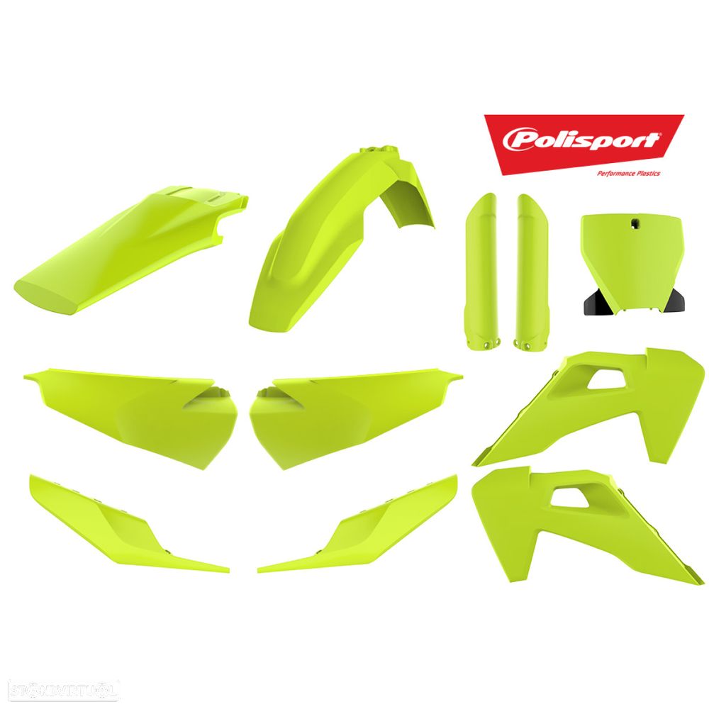 kit plasticos polisport amarelo fluor husqvarna fc 250 / 350 / 450 - 1