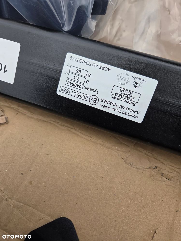 Hak holowniczy Opel Crossland X Citroen C3 Aircross Moduł wiązka kompletny Hak 39215299 1659319980 93487122 39215297 1685548380 - 9