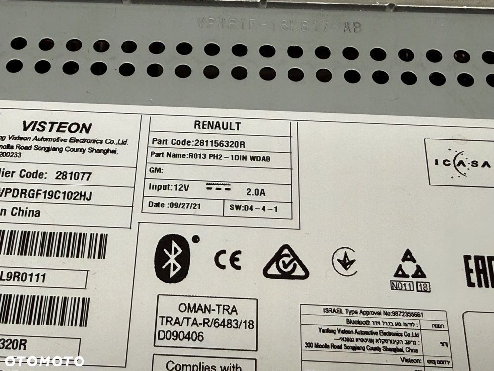 panel / radioodtwarzacz cd/dvd/gps renault master iii iv 281156320r - 5