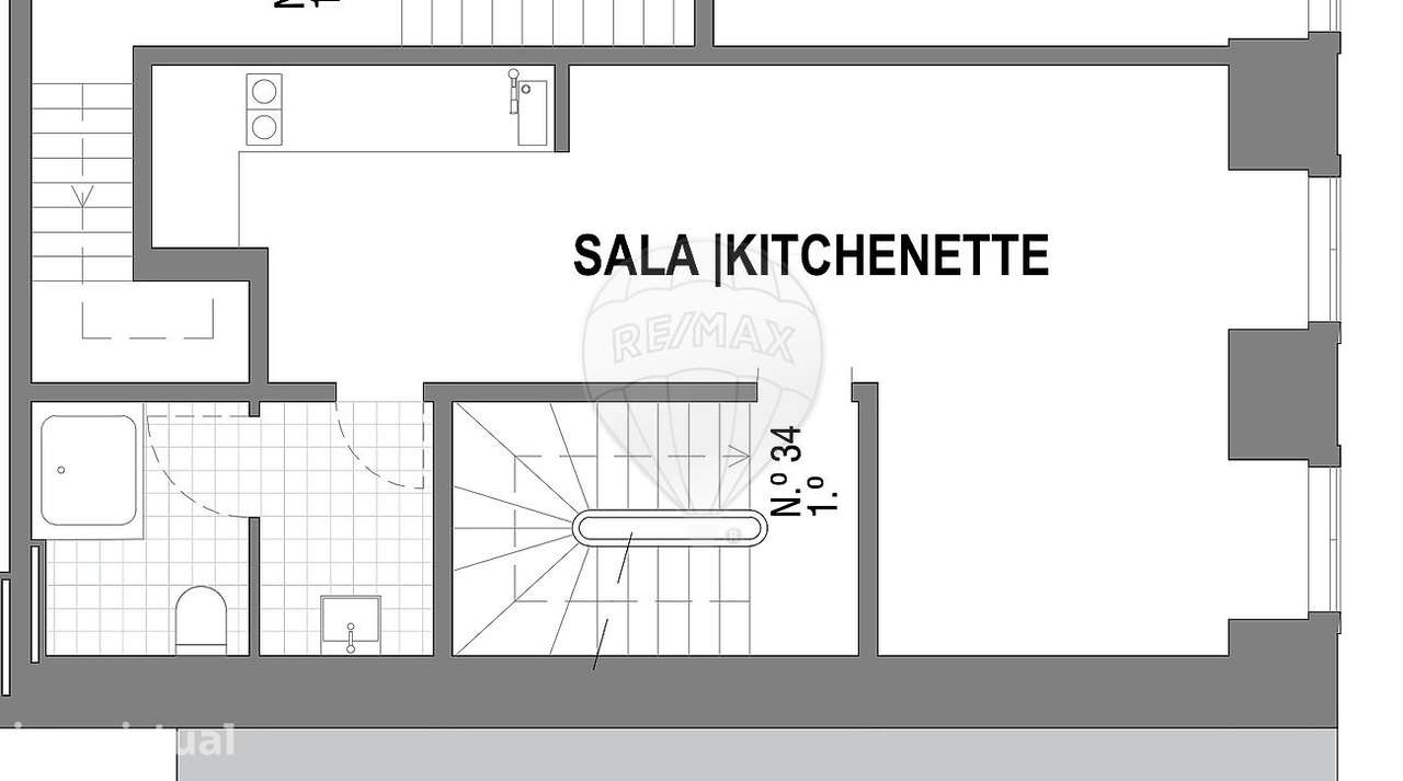 Apartamento T0 para venda - Grande imagem: 4/5