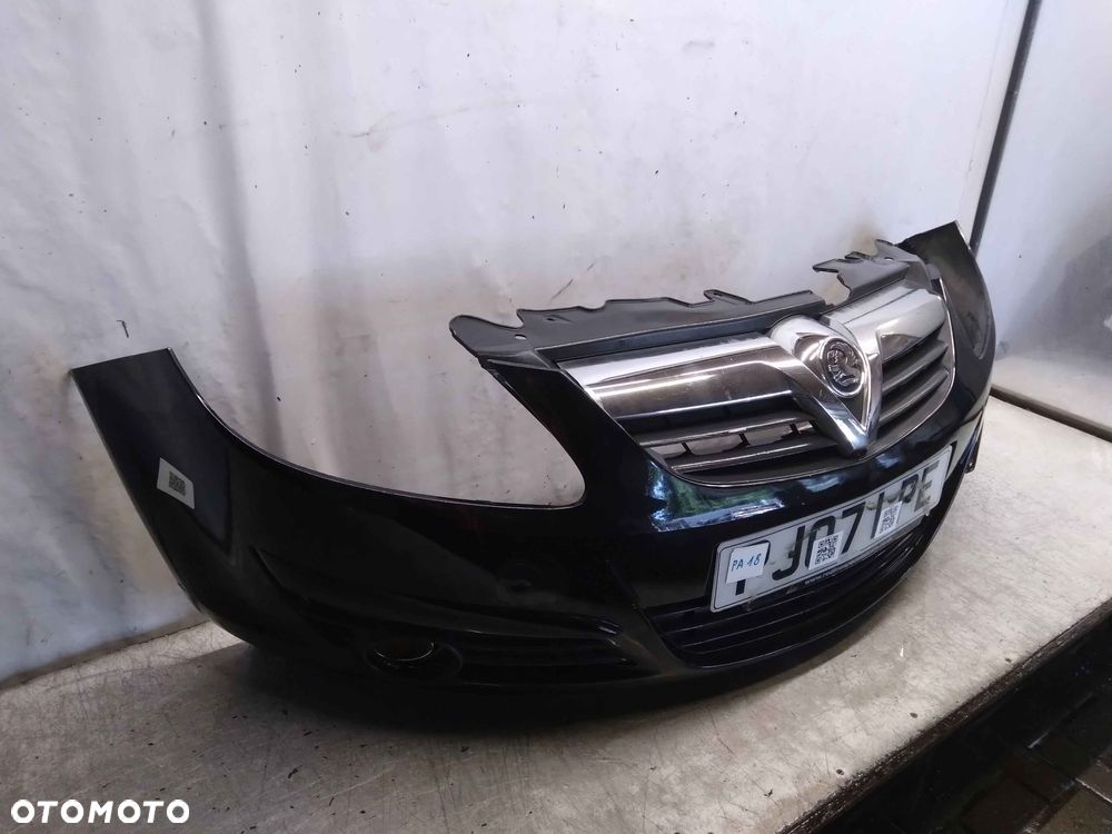 ^ ZDERZAK PRZÓD PRZEDNI OPEL CORSA D Z20R CZARNY HALOGENY - 3