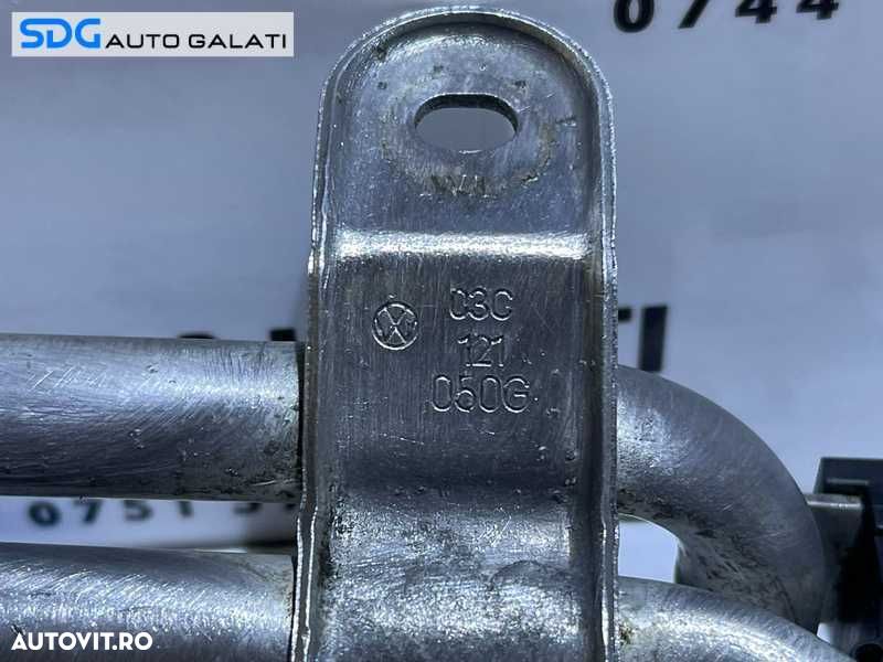 Teava Conducta Conducte Apa Termoflot Radiator Ulei Skoda Octavia 2 1.4 TSI CAX CAXA 2008 - 2014 Cod 03C121050G [D0594] - 4