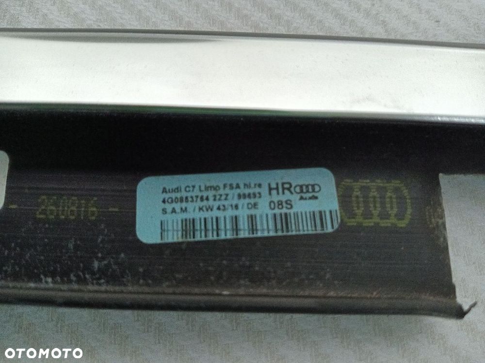 LISTWA DRZWI TYŁ TYLNA PRAWA CHROM AUDI A6 C7 4G0853764 - 7