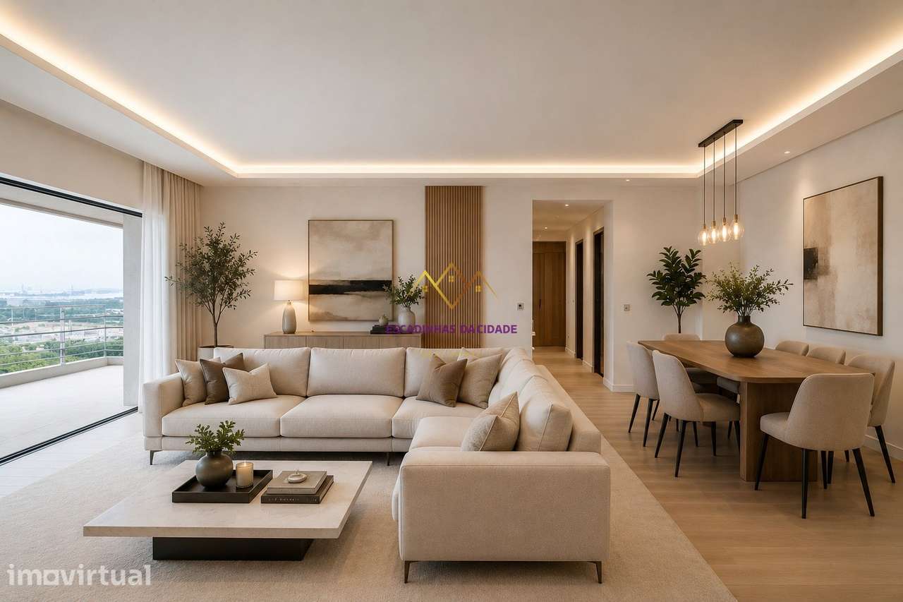 T3 com Vista Rio | 62 m² de Varanda, Todas as Divisões com Acesso ao E - Grande imagem: 5/41