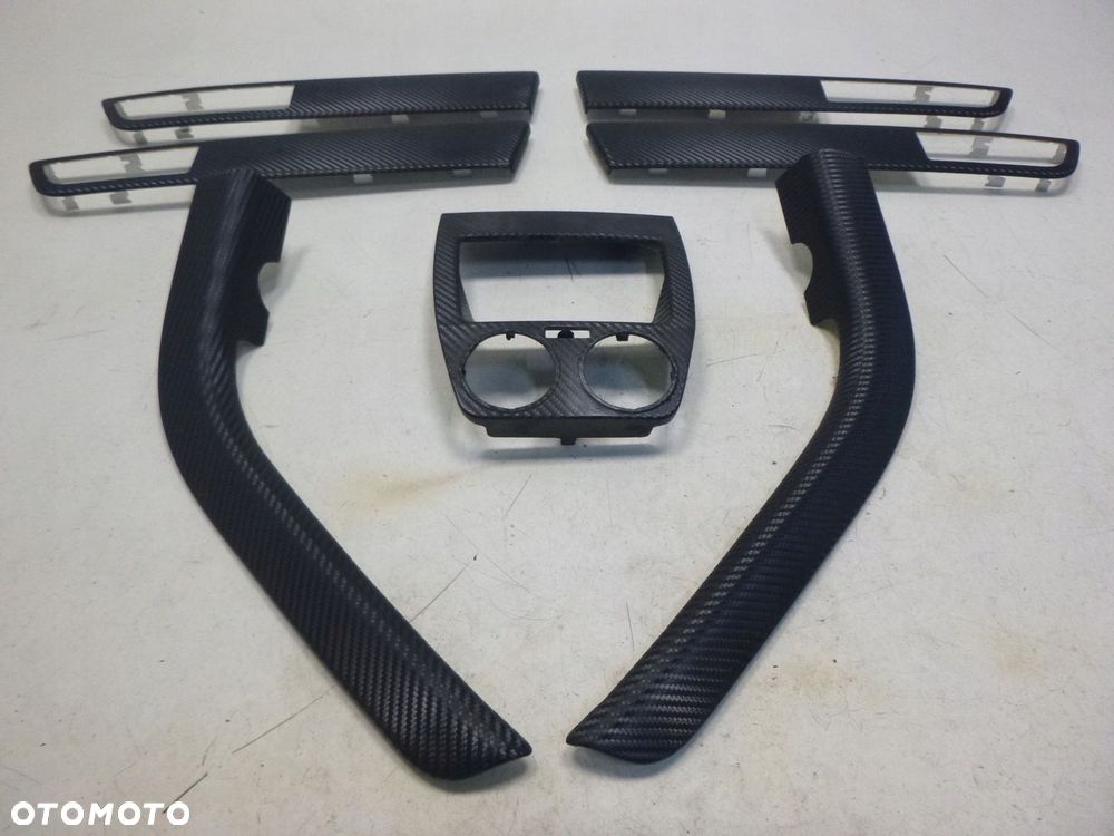 RANGE ROVER SPORT L320 LIFT LISTWA LISTWY DRZWI TUNELU ŚRODKOWEGO BOCZNE LEWA PRAWA KOMPLET CARBON / CZARBY POŁYSK ORYGINAŁ - 3