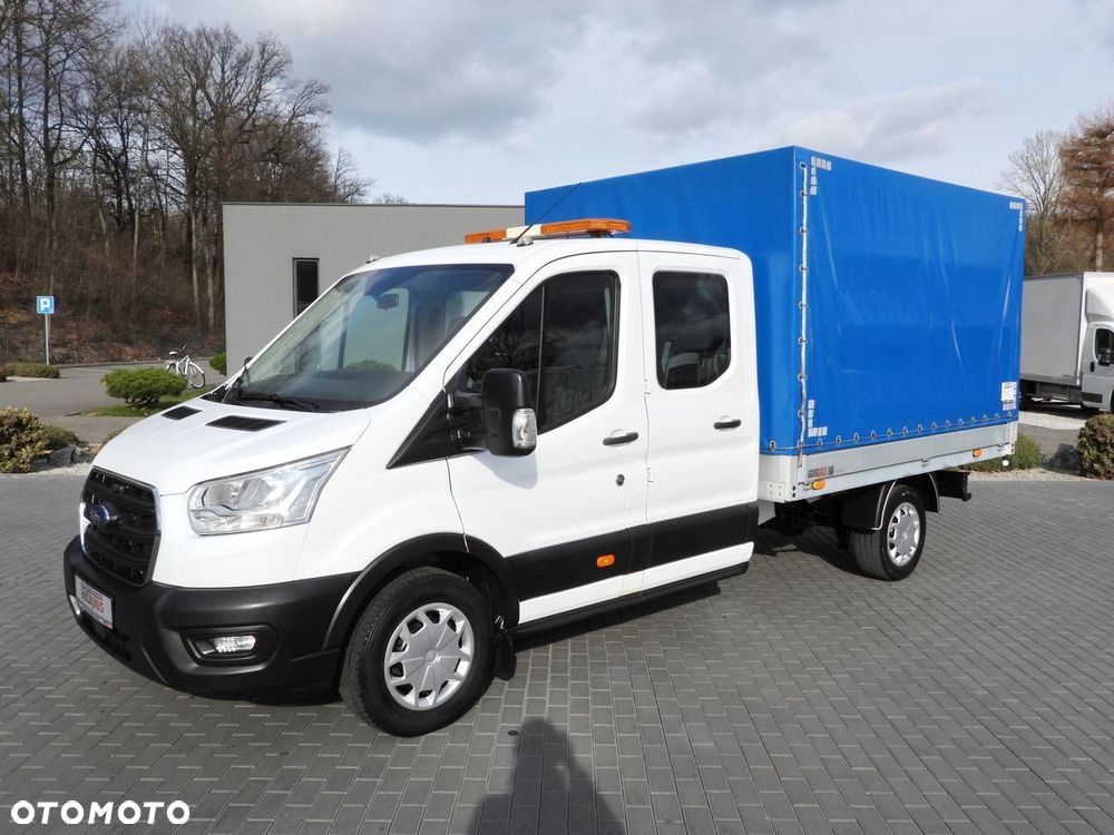Ford TRANSIT SKRZYNIA PLANDEKA PODWÓJNA KABINA DOKA 7 MIEJSC TEMPOMAT LEDY KLIMATYZACJA  130KM - 17