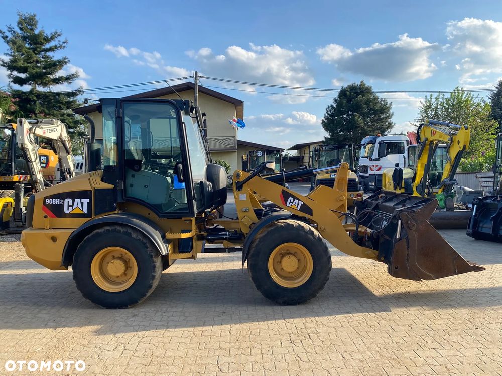 Caterpillar CAT 908H2, 6200 MTH, ŁYŻKA OTWIERANA + WIDŁY, z NIEMIEC, - 3