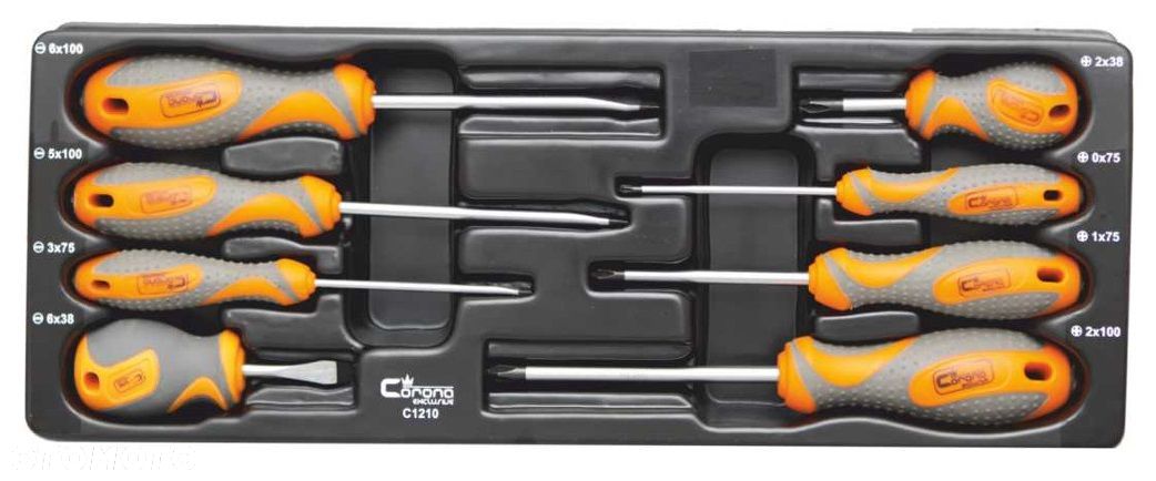 CORONA C1210 WKŁAD WKRĘTAKI S2 8 EL KRZYŻ PŁASKIE - 1