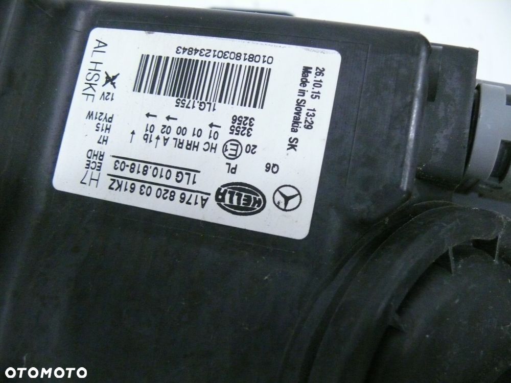 LAMPA PRZEDNIA PRAWA I LEWA MERCEDES A-KLASA W176 2015 H7 - 5