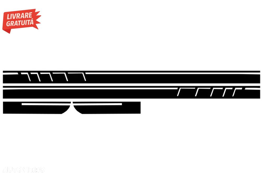 Set Stickere pentru Capota Plafon Portbagaj si Laterale Negru Mat Mercedes CLA W11- livrare gratuita - 2