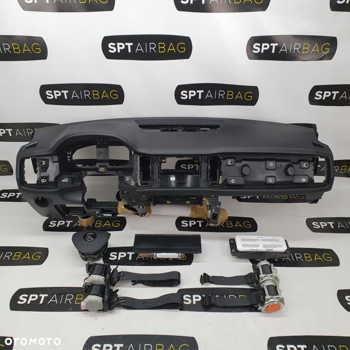 SKODA KODIAQ VRS SKÓRA DESKA ROZDZIELCZA KONSOLA KOKPIT PULPIT PODUSZKI AIRBAG AIR BAG PASY KIT SET - 1