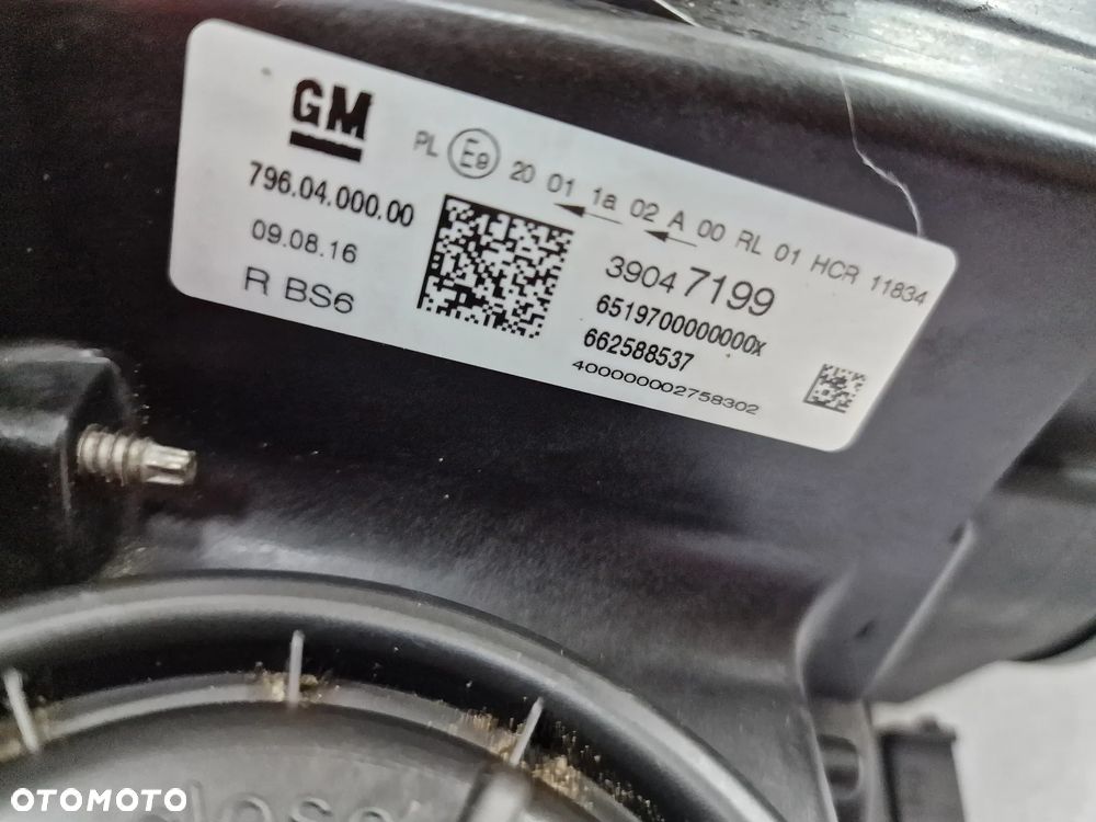 OPEL ASTRA K V 16- PRAWA LAMPA PRZEDNIA PRZÓD SOCZEWKA LED + H7 , NR 39047199 , NR AUKCJI LA384 - 10